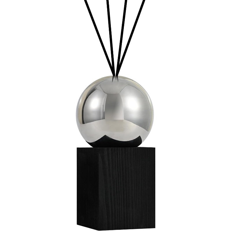 1 Aroma Diffuser Set with Rattan and Funnel | Large Capacity Refillable Container, Solid Wood Base, Suitable for Bathrooms and Living Rooms, Black Base