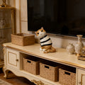 1pc Cute Sitting Cat Light Luxury TV Cabinet Living Room Decoration Piece, Adorable Striped Cat Home Desktop Creative Statue, Sitting Cat Suitable for European Home Living Room Desktop Decoration Piece