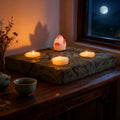 Zen Lotus Candle Holder | Stone-Like Lotus Leaf Aromatherapy Décor for Tranquility & Relaxation