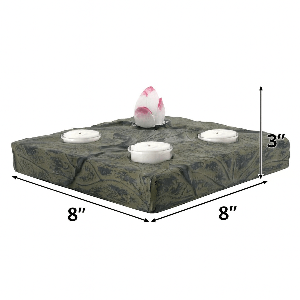 Zen Lotus Candle Holder | Stone-Like Lotus Leaf Aromatherapy Décor for Tranquility & Relaxation