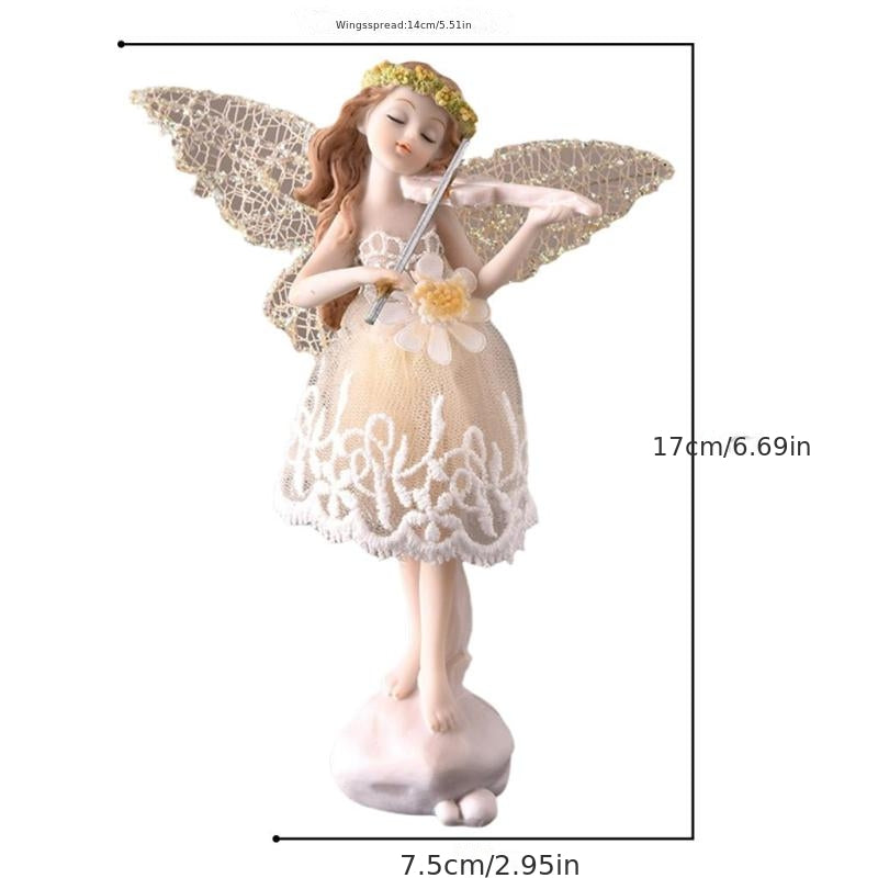 Exclusive Pastoral Resin Doll Ornaments Wedding\u002FBirthday Gift Violin Minnie