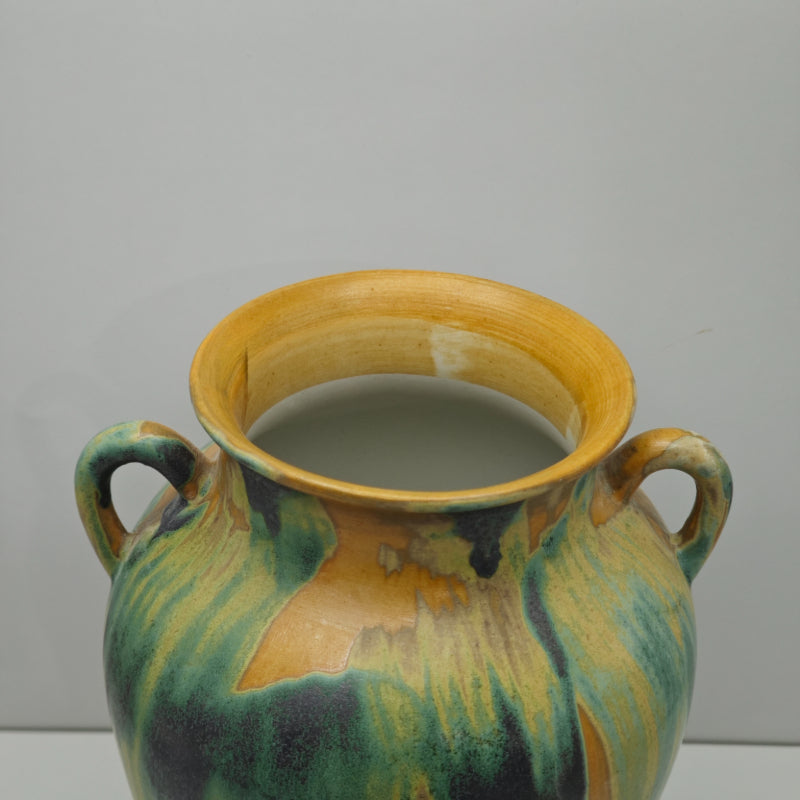 Oil Painting Style Ceramic Vase- Home Decor Flower Arrangement Vase for Living Room, Bedroom, Bookshelf| Gift Idea