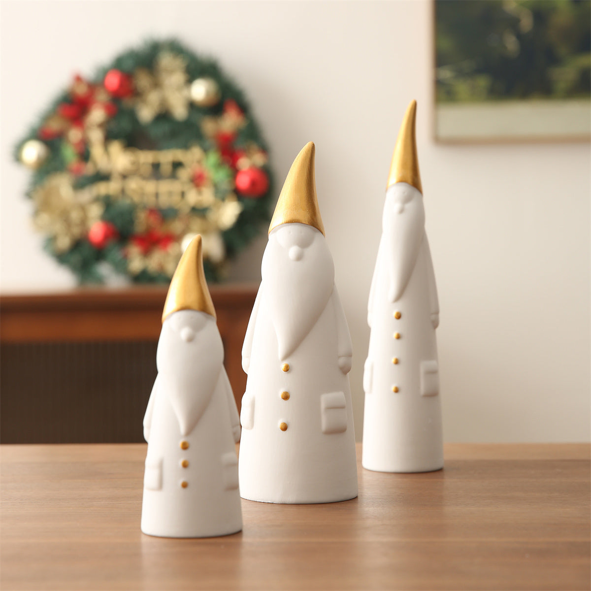 3pcs Santa Claus Figurines, Creative and Adorable Christmas Tabletop Decorations, Christmas Party Ornaments, Decorative Pieces for Study, Bedroom, and Living Room, Holiday Gift for Christmas