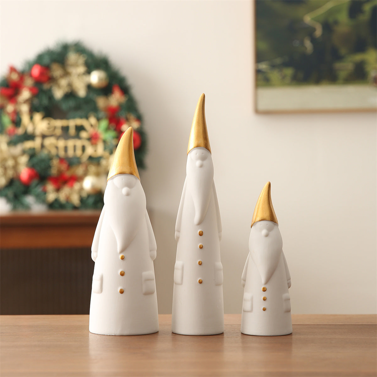 3pcs Santa Claus Figurines, Creative and Adorable Christmas Tabletop Decorations, Christmas Party Ornaments, Decorative Pieces for Study, Bedroom, and Living Room, Holiday Gift for Christmas