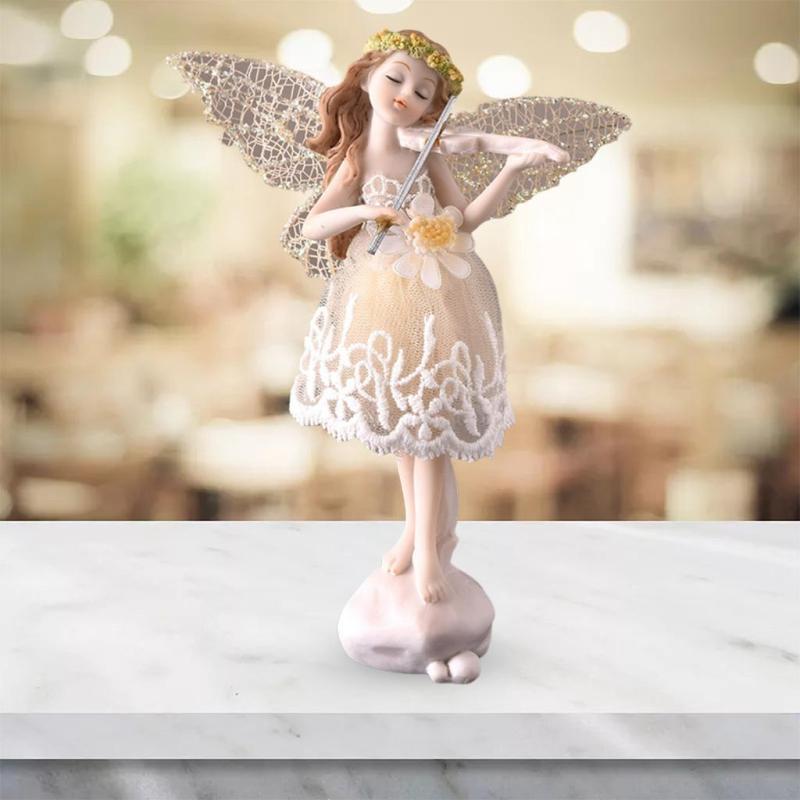 Exclusive Pastoral Resin Doll Ornaments Wedding\u002FBirthday Gift Violin Minnie