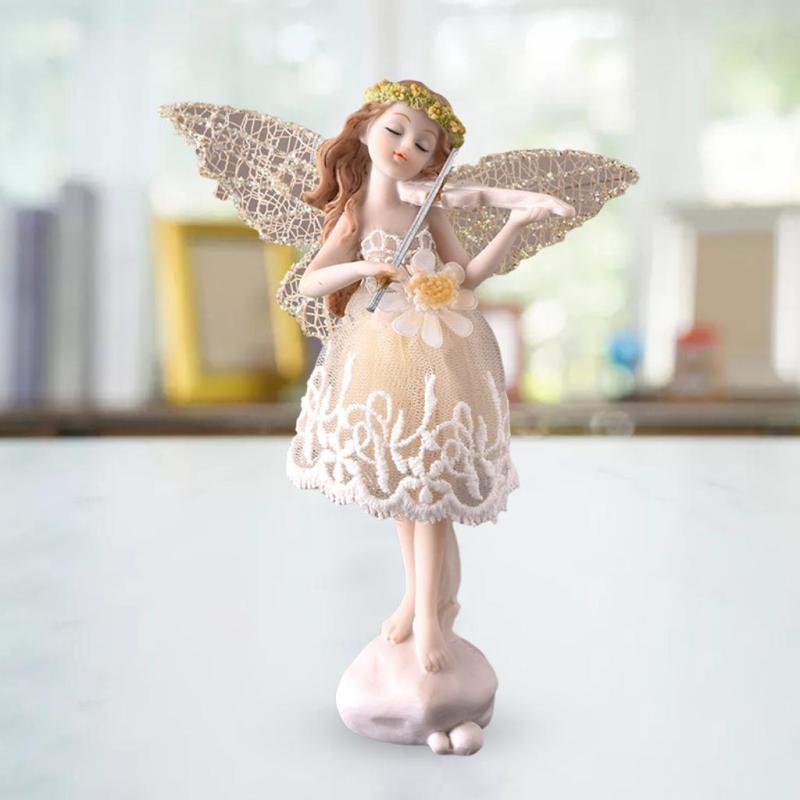 Exclusive Pastoral Resin Doll Ornaments Wedding\u002FBirthday Gift Violin Minnie