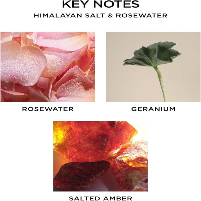 Scented Votive Candle, Himalayan Salt Rosewater - 2 oz - Up to 28 - Hour Burn Time - Reusable Glass Vessel