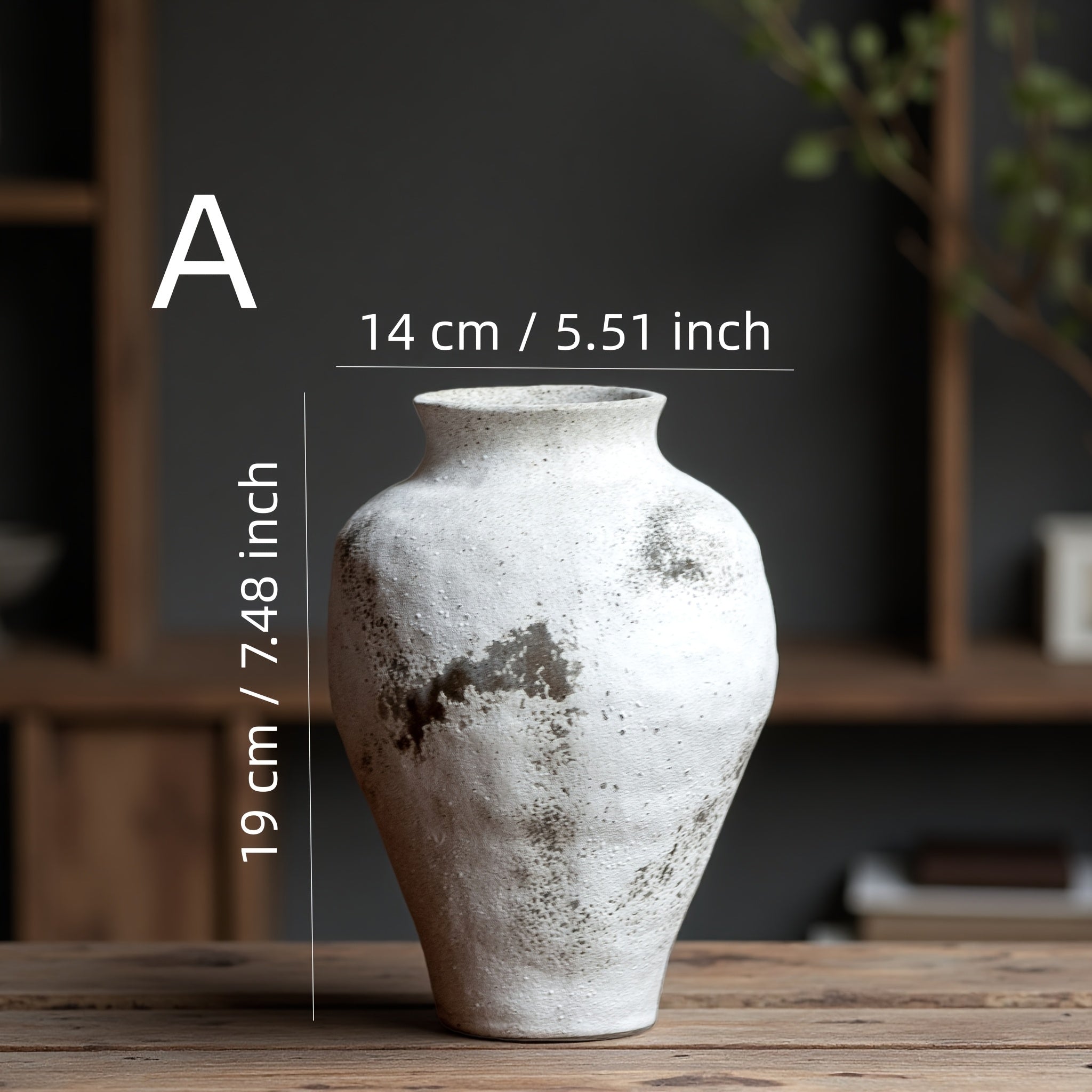 1pc Vintage Zen Ceramic Vase - Handmade Textured Clay Round Cylindrical Flower Vase for home Decor, Tea Room, Housewarming Wedding Birthday Gift,  Ceramic Flower Pot for fresh or artificial Flowers