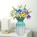 A Ceramic Vase with a Gradient Blue Color Is The Perfect Gift to Place in The Entrance Bedroom, on The Dining Table, on a Bookshelf, Or to The Wedding Television in The Lobby